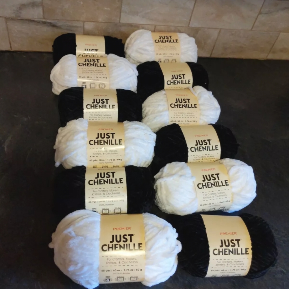 24 SKEINS PREMIER YARN JUST CHENILLE CHUNKY YARN BUNDLE